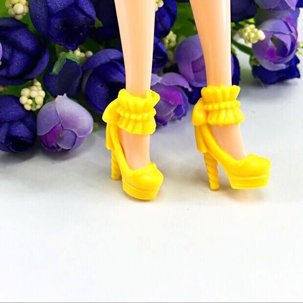 Giày cao gót Barbie công chúa giày pha lê trẻ em chơi nhà phụ kiện đồ chơi đồ chơi búp bê kèm phụ kiện