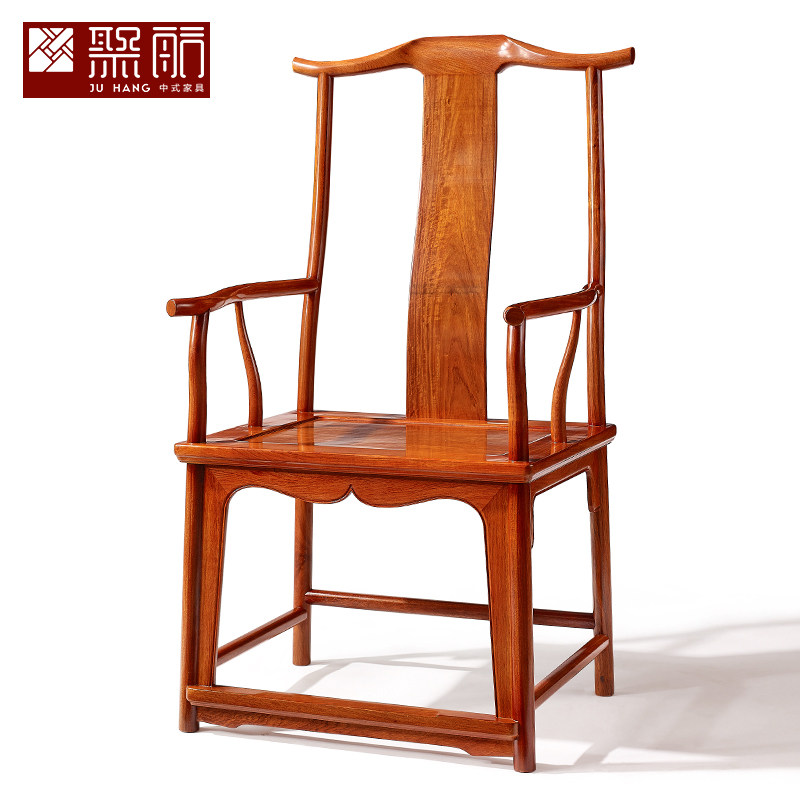 Red wood furniture All Myanmar flower pears wood Ming style Four-to-one official hat chair antique Chinese style owner chair book room too Division chair-Taobao