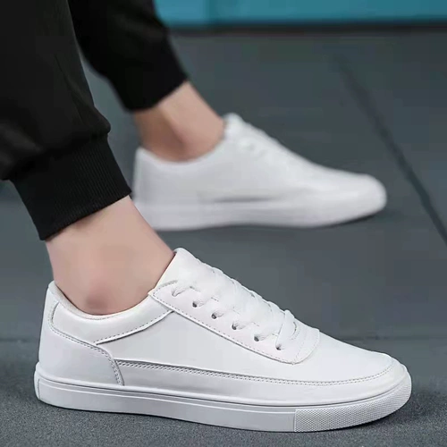 Мужская белая обувь, белый костюм для отдыха для кожаной обуви, трендовые водонепроницаемые кроссовки, мягкая подошва