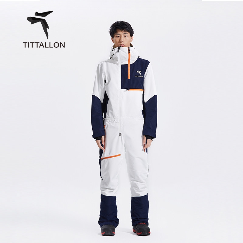 Tittallon snowboard one-piece ski suit male winter windproof waterproof warm double board snow suit female