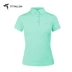 Tittallon body thun nữ mùa xuân hè hè thời trang áo sơ mi POLO thấm mồ hôi chống thấm nước chống nắng thân thiện với da - Áo polo thể thao Áo polo thể thao