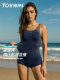 Toswim One-Piece Swimsuit for Women 2026 New Model Hot Spring Bathing Suit for Swimming Pools, Large Size Square-Leg Swimsuit