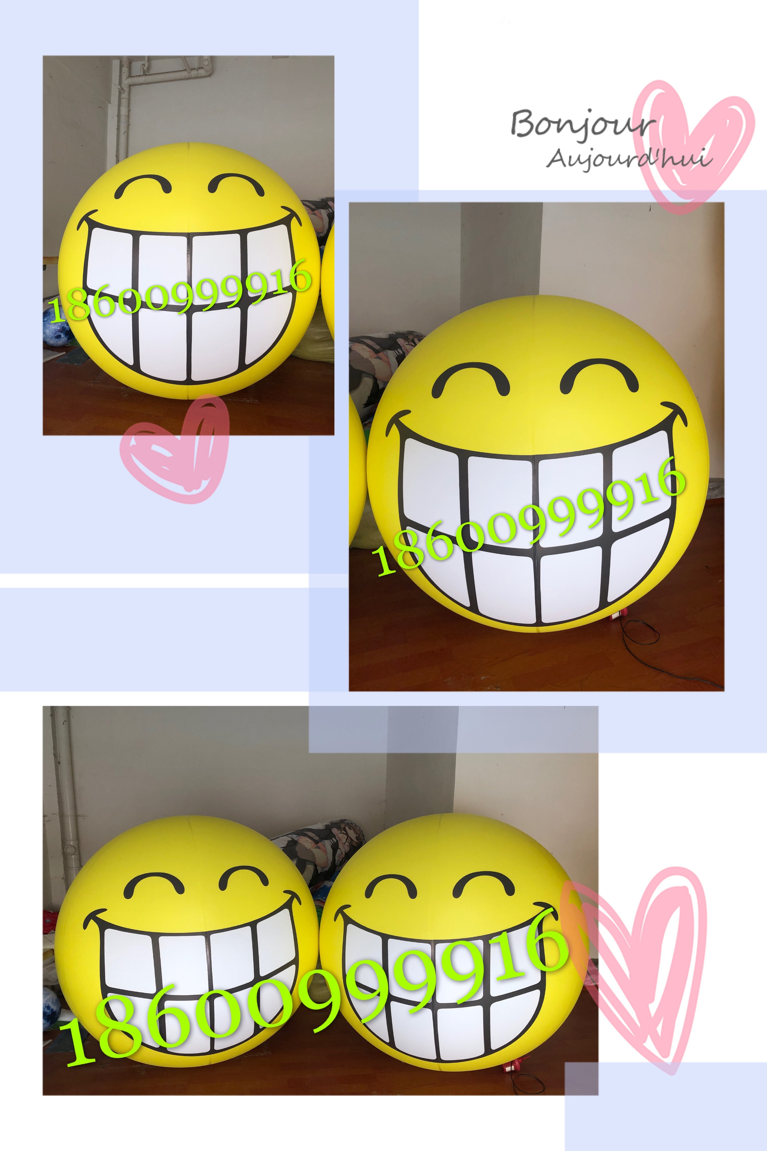 PVC inflatable teeth smiling face qi mold bitter face Balloon Liftoff Cartoon Animal Expression Balloon Air Mold