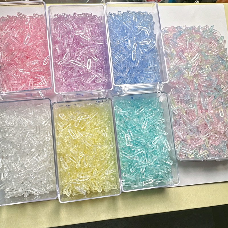 Mini Paper Clips Resin Nail Art Sugar Slime Filler Handmade Ball DIY Squishy Accessories