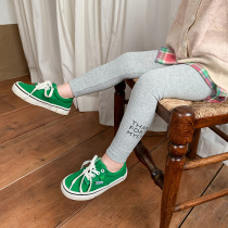 Childrens pants all-match letter leggings outer wear girls baby slim stretch trousers little girl autumn new style