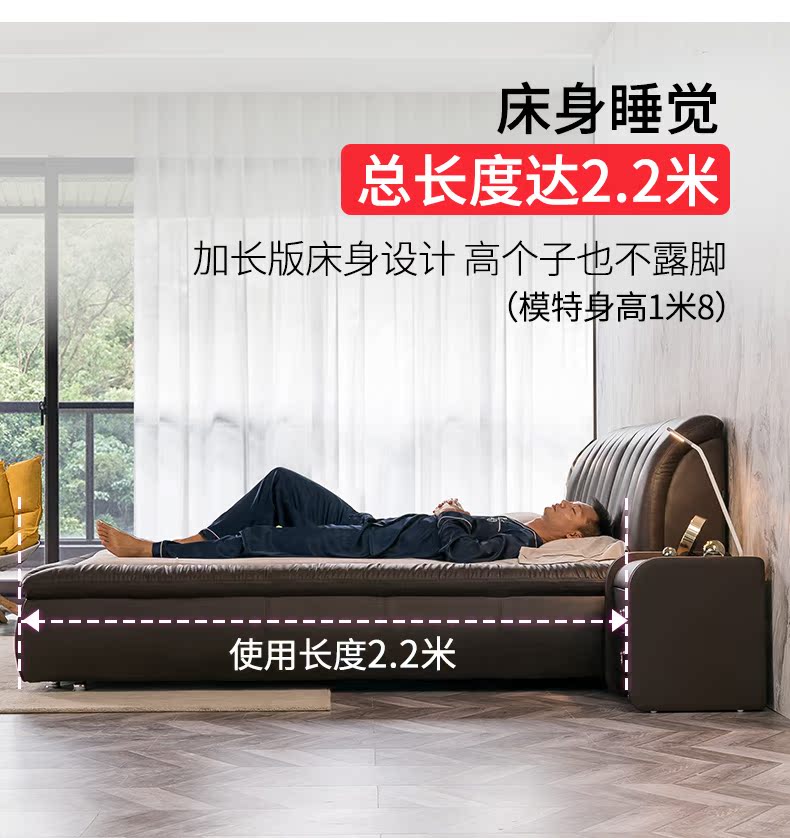 Cổ giường da giường da giường đôi đơn giản hiện đại da bò không khí mở rộng 2.2 hôn nhân giường phòng ngủ - Giường giường hơi intex