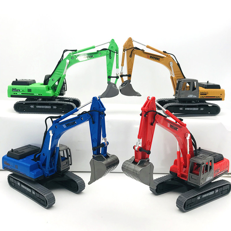 Excavator dredger model Children's engineering car toy simulation can dig earth-resistant and fall-resistant crawler crane boy-Taobao