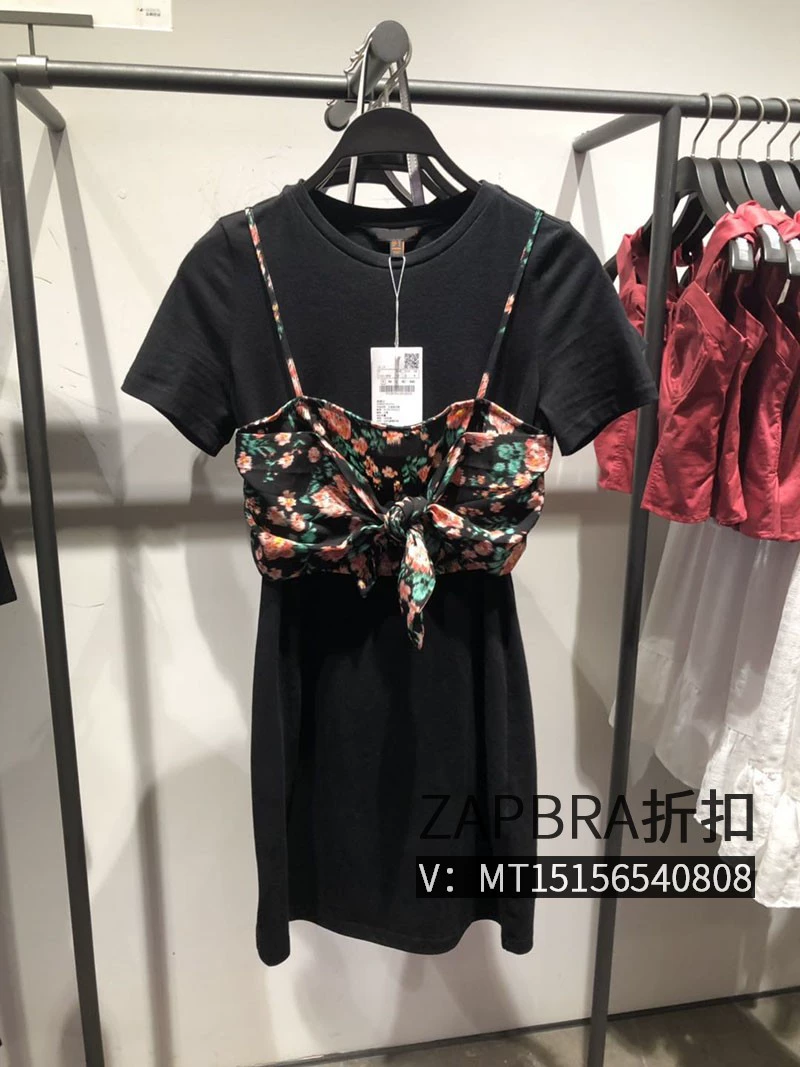COS UR PRO mùa hè dành cho phụ nữ sản phẩm mới thời trang giảm tuổi ăn mặc hoa sling khâu YV19S7BN2001 - Sản phẩm HOT