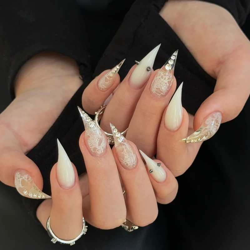 Purely Handmade Wearable Dragon Claw Patch-Style Nail Art, Niche New High-End Animal Claw Short Style Cat Claw 3D Dragon Nail Art