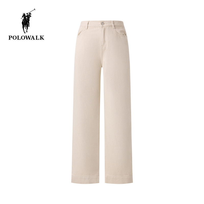 Polowalk Women's Jeans 2026 Spring and Summer New Versatile Loose Trendy Slimming Wide-Leg Pants