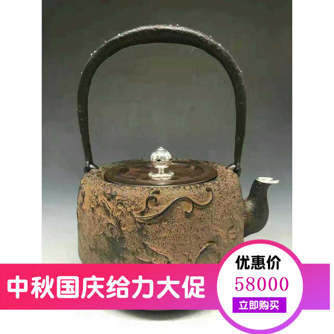 日本原装进口清光堂铁壶纯手铸铁壶烧水壶煮水泡茶铁壶尊贵珍藏品