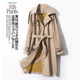 Весенний плащ, модный брендовый ремень, куртка для влюбленных, легкий роскошный стиль, длина миди