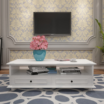 Li Shang American country solid wood living room coffee table Creative small household drawer multi-function TV cabinet combination