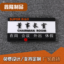 Door plate Department card status bar Office card slot custom high-grade grinding sand acrylic sign
