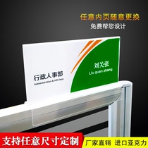 Customized station card acrylic vertical table card face seat card position card position card screen listing Office card nameplate