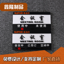 Creative sliding state door number acrylic three-dimensional card office Card Conference room Mosha room card