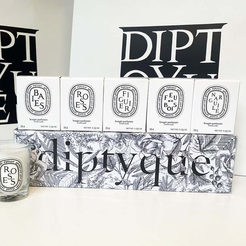 diptyque 2021 new pint mini-scented candle cup 35g-5 gift box set of superior indoor scents