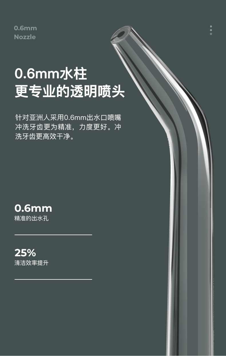 麻省理工合作 斐驰 家用便携冲牙器 洗牙神器 刷头360°旋转 40°调整 图11