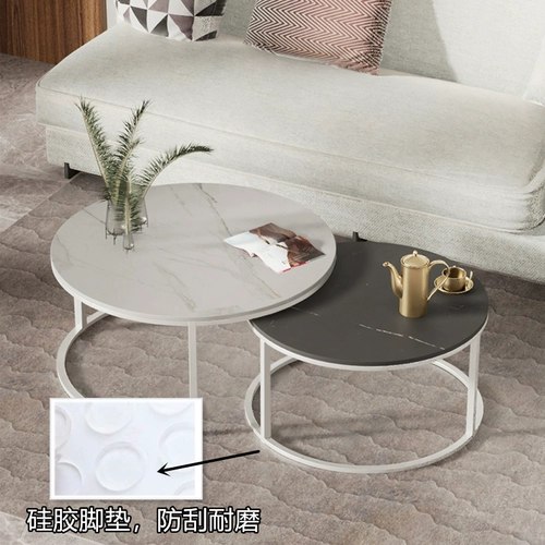 Скандинавский свет, роскошный, простой и легко имитирующий мрамор, диван для маленькой квартиры, гостиная, журнальный столик, современный металлический круглый чайный столик, комбинация