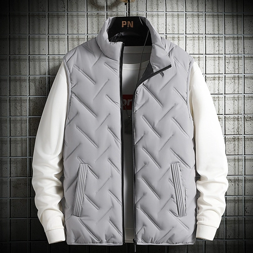 Мужской демисезонный жилет, осенняя спортивная куртка с пухом, увеличенная толщина