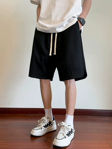 Мужские летние шорты, шелковые штаны для отдыха, оверсайз