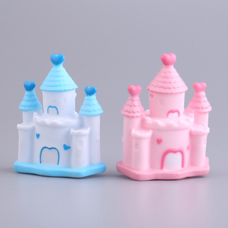 Sweetheart Little Princess Little Prince Doll Ornament Pink Blue Mini Castle Love Baby Birthday Cake Decoration