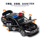 宝马警车儿童玩具模型仿真合金男孩警察车110玩具车小汽车回力车
