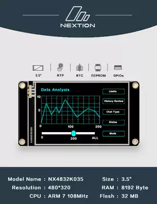 Nextion NX4832K035 3 5 inch human-computer interface HMI enhanced English version official genuine