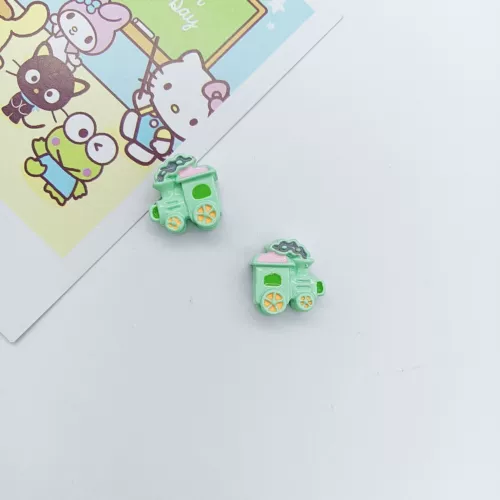 Металлический мультяшный баллончик с краской, поезд ручной работы, браслет из бисера, мобильный телефон, бусины, со сквозным отверстием, «сделай сам»