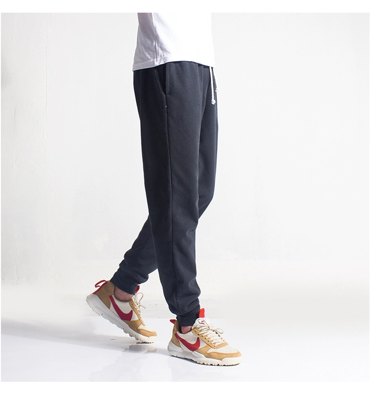 Mùa thu và mùa đông cotton cộng với quần lót nhung nhung quần quần nam miệng đan quần giản dị quần lỏng