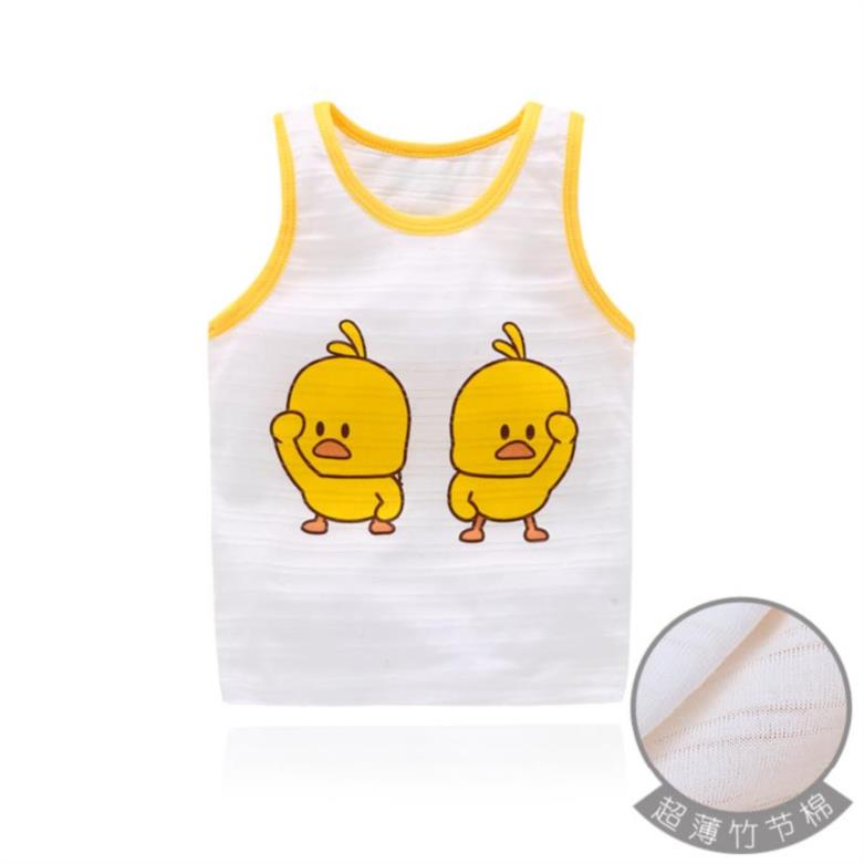 Thời trang sling childrens cô gái vest bên trong mùa hè và mùa hè bên ngoài triều mặc trẻ em nữ em bé dễ thương trẻ em bông nam mỏng.