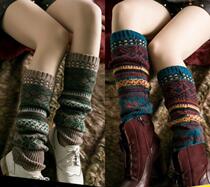 Over the knee breathable shoes and socks thickened pile socks WOMENs versatile summer knee socks BAO WEN medium and long section COLLEGE wind wool