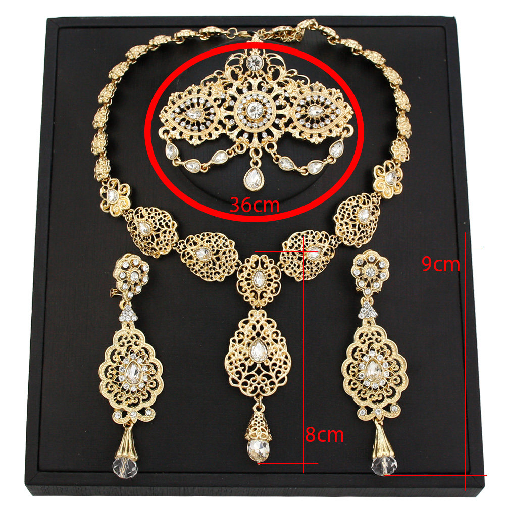 Комбинируемый комплект sunspicems gold color moroccan bride jewelry sets for women OTHER
