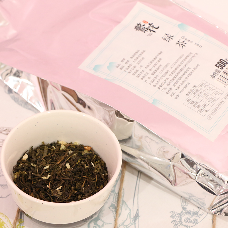 Blossom green tea 500g jasmine green tea tea tea tea tea tea broth fruit tea lemon green tea bottom