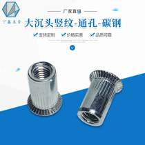 GB17880 2 blue and white zinc large countersunk head vertical rivet nut m3m4m5m6m8m10m12 pull cap hardware pull mother