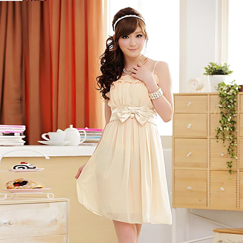 2025 Spring/Summer New Style High-End Bowknot Purple Slimming Bridesmaid Chiffon Strap Dress Fashionable Sister Dress