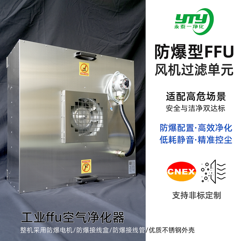 Explosion-Proof Ffu Fan Filter Unit, Industrial Ffu Air Purifier Specifically for High-Risk Flammable and Explosive Workshops
