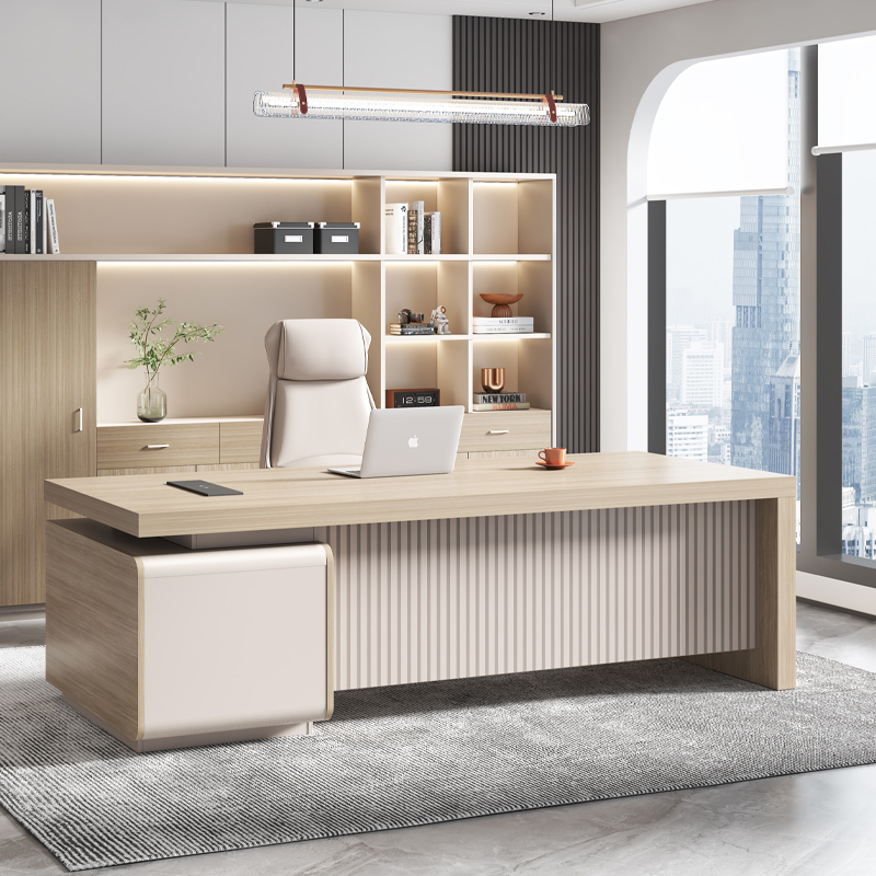 Boss Desk, Office Desk, Simple Modern Single-Person Office Desk, Finance Desk, Supervisor Manager Desk and Chair, Executive Desk