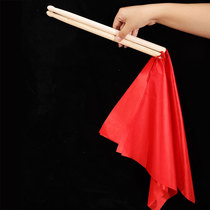 Wood Waist Drum Drum Stick Small Drum Stick Red Silk Square Dance Kindergarten Adult Children Drum Stick Instruments Playground Hammer Drum Hammer