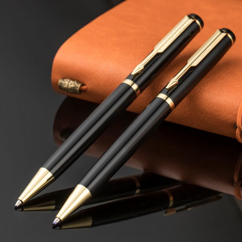 Customized metal rotating ballpoint pen rotating ballpoint pen exhibition advertising gift oil pen laser screen printing LOGO