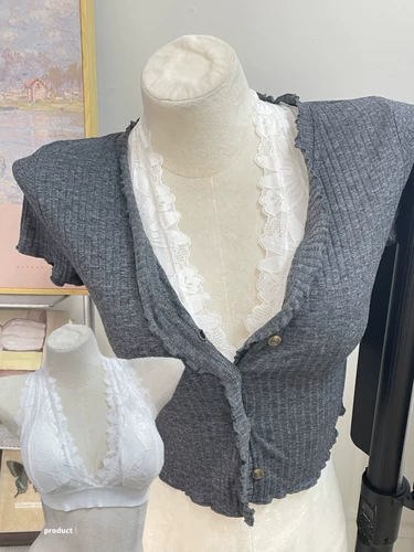 Кружевное летнее нижнее белье, тонкий бюстгальтер без косточек, бюстгальтер-топ, красивая спина, с открытой спиной