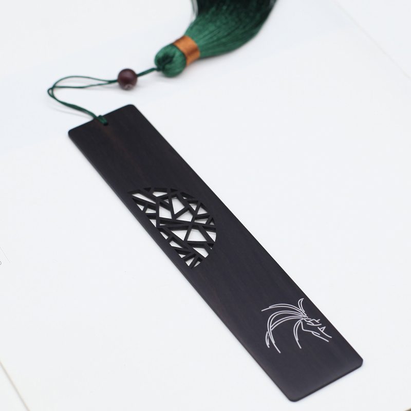Ebony magnolia flower inlaid silver wire bookmark Empty valley orchid blooming all over the world lettering company logo LOGO gift