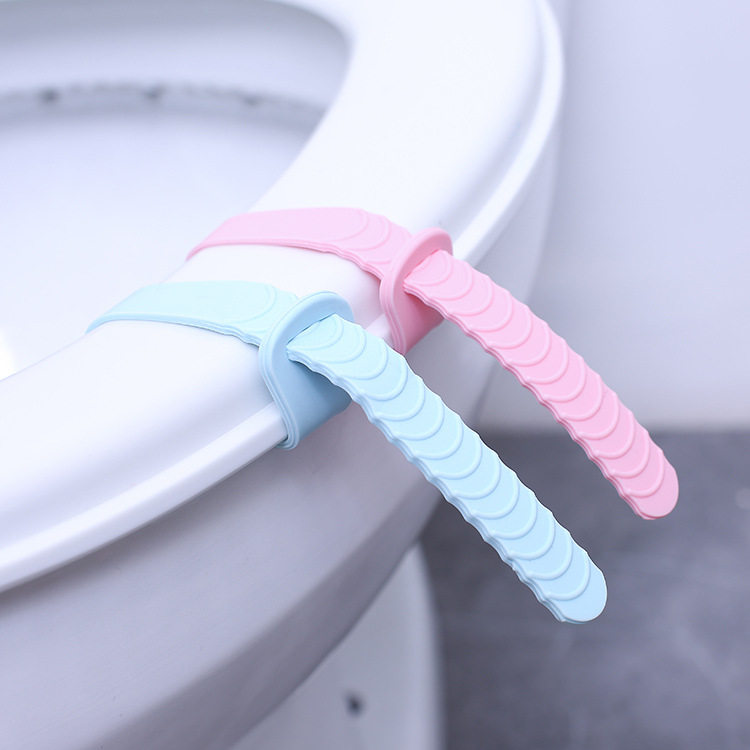Silicone Toilet Lid lid Anti-dirty debunk lid Lid Lift Lid Accessories Sitting Poop Lap Sanitary Handle Flip Handle