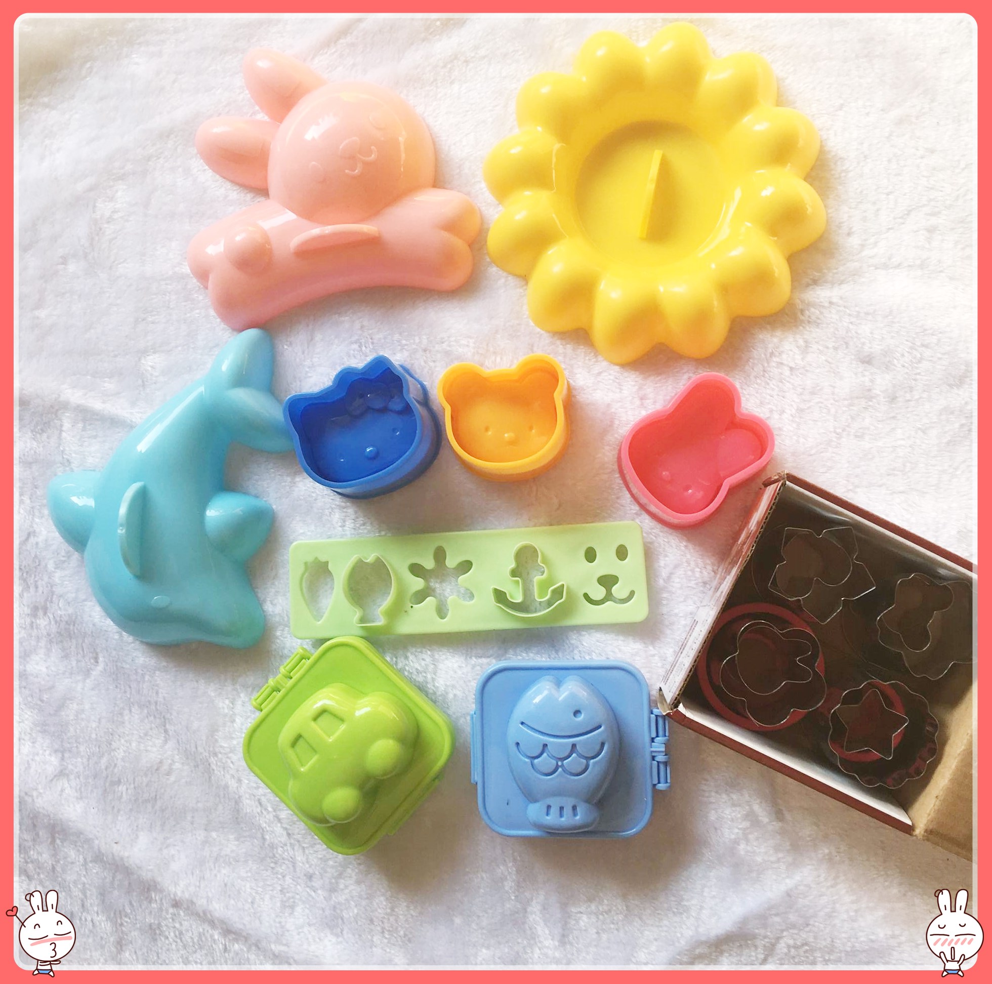 Khuôn gạo Panda phim hoạt hình bé gạo bóng khuôn trẻ em ăn trưa sushi công cụ DIY khuôn mài mòn - Tự làm khuôn nướng khuôn làm bánh cá