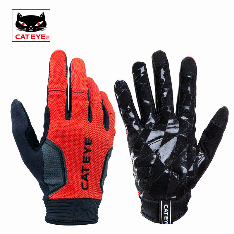 CATEYE cat eye riding gloves all mean self-cycling locomotive gloves long finger male and female touch screen breathable glove