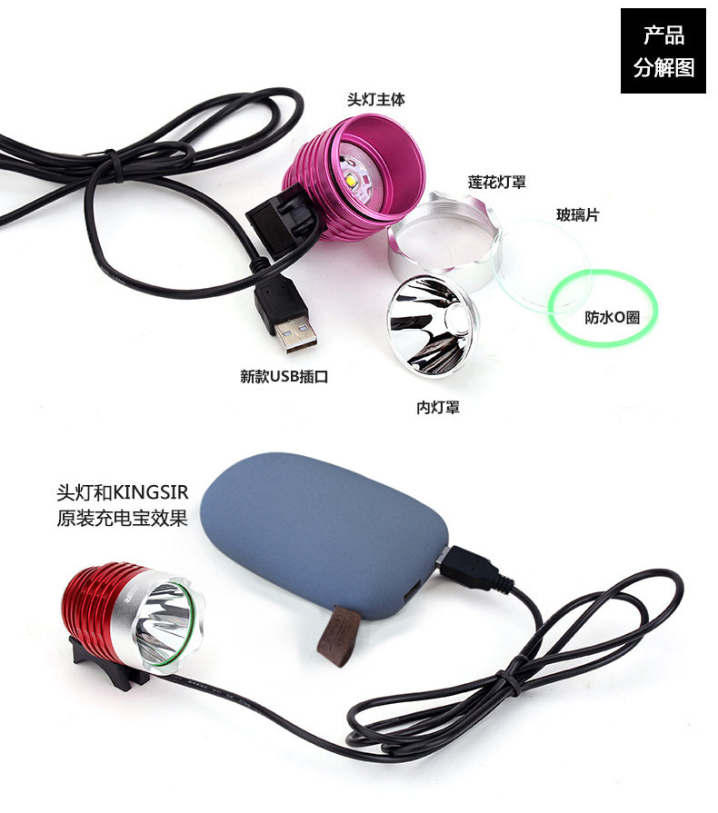 Eclairage pour vélo KINGSIR - phare - Ref 2398857 Image 33