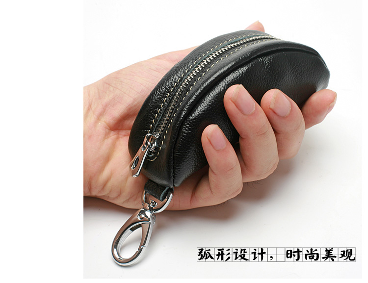 Da mềm da lộn da túi chìa khóa da của nam giới eo khóa nữ phổ xe handmade đơn giản công suất lớn túi lưu trữ ví móc khóa giá tốt