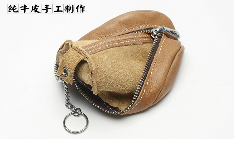 Da mềm da lộn da túi chìa khóa da của nam giới eo khóa nữ phổ xe handmade đơn giản công suất lớn túi lưu trữ ví móc khóa giá tốt