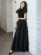 Small evening dress female banquet temperament high-end light luxury niche black noble high-end sense dinner dress host