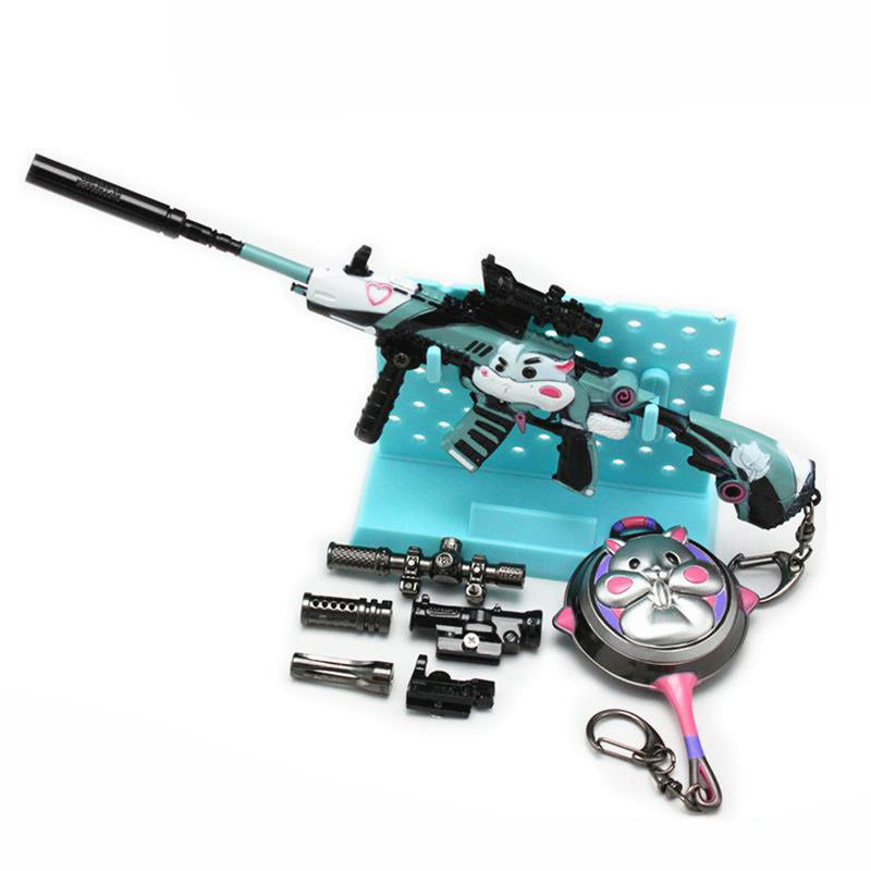 Peaceful m416 Cabin Grey Grey Rat Skin Suit Eating Chicken Elite Full Metal Pendant Model Flat Bottom Pan Five Paws Golden Dragon